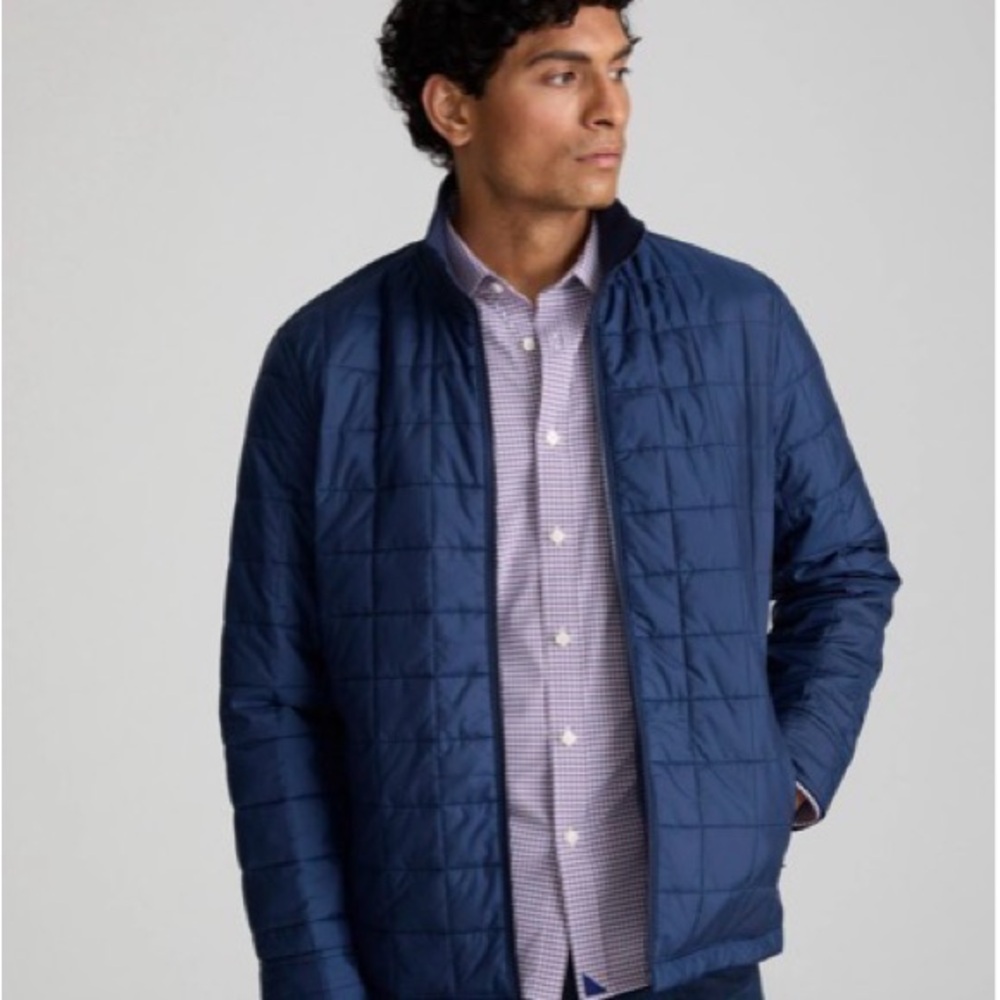 UNTUCKit Men's Blue Quilted Jacket